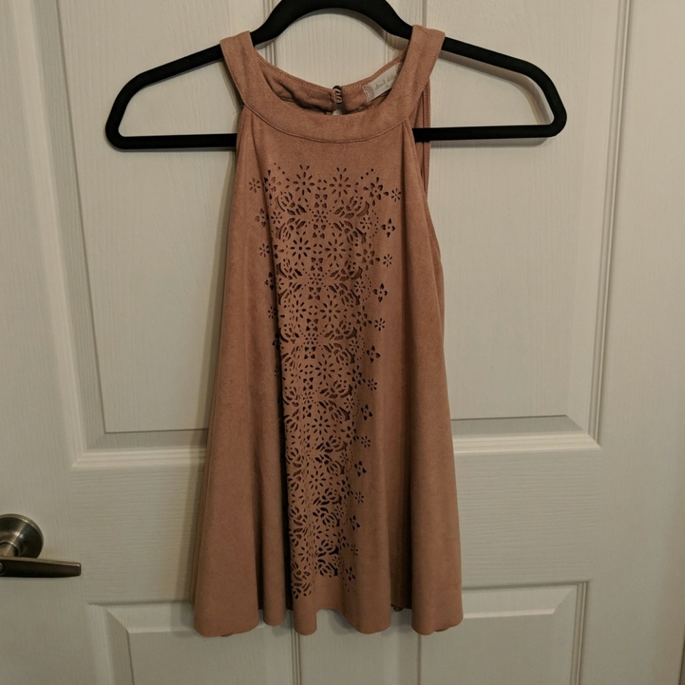 High Neck Sleeveless Swing Top